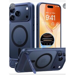 TORRAS for‎ iPhone 17 Pro Case Deep Blue Magsafe Protection Kickstand